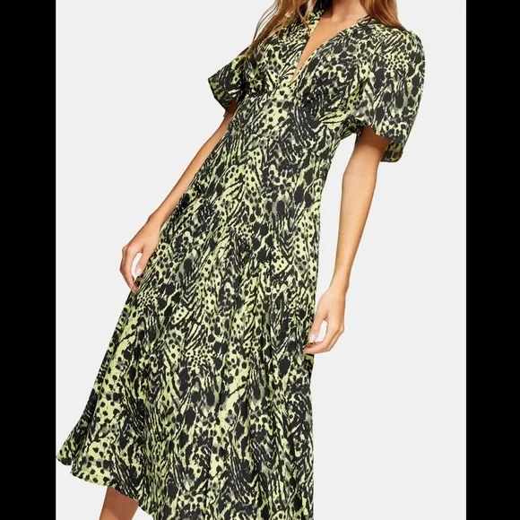 white and green long dress Wedtrend Women Wedding Guest Dress with Pocket Green Asymmetrical Printed  Long Bridesmaid Dress with Strapless – WEDTREND